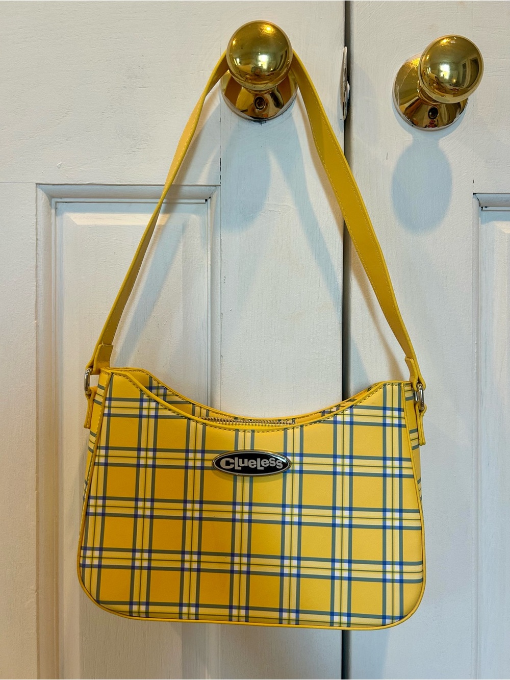 NWOT Clueless Yellow Plaid Shoulder Bag